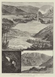 Skizzen der Eisernen Tore an der Donau